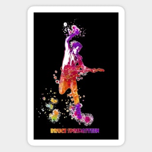 Bruce Springsteen The Boss Watercolor Splatter 02 Magnet